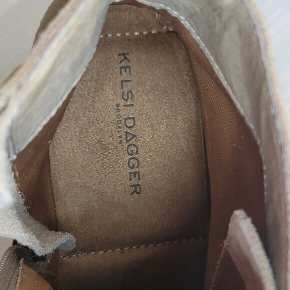 Kelsi Dagger Brooklyn Whip Clog Suede Booties Fawn Color Size 10 - Picture 12 of 16